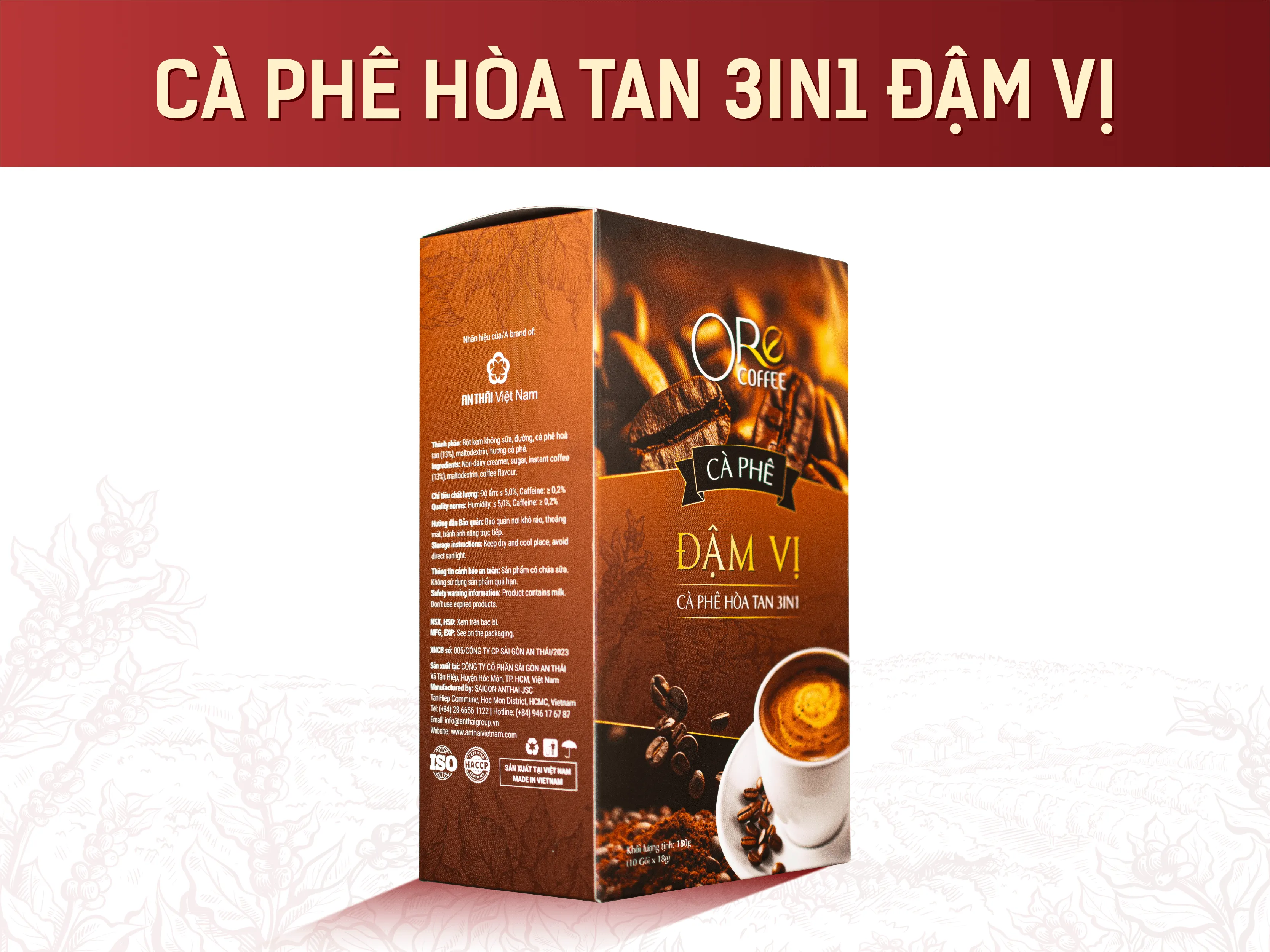 Ore Coffee - Cà phê hòa tan 3in1 Đậm vị